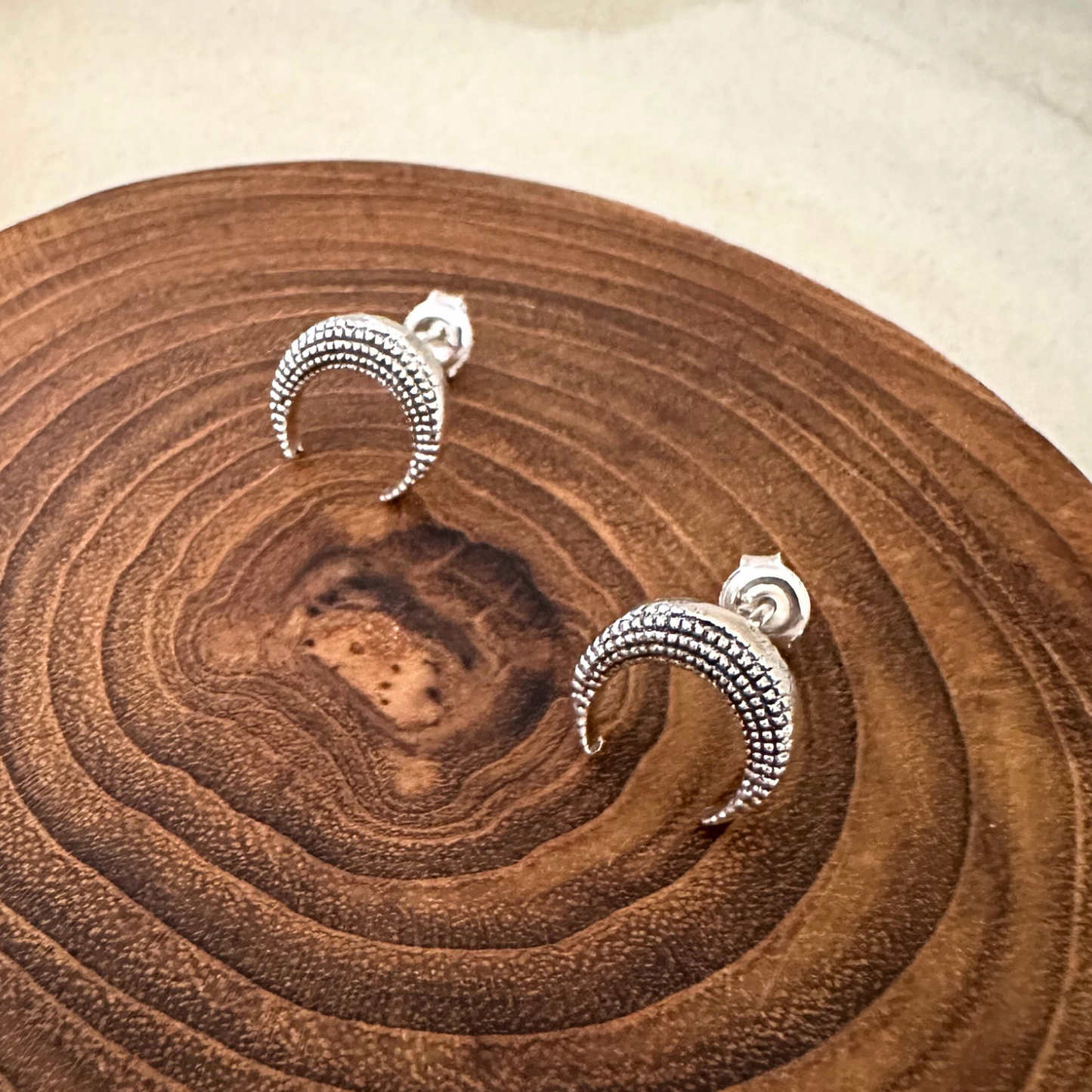 Boucles d'oreilles lunes ESME argent 10 microns sur base laiton